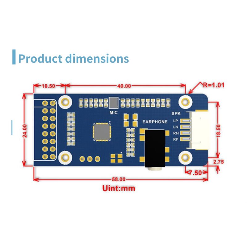 WM8960 For Raspberry Pi 5/7 In - Raspberry Pi 5 评论和价格